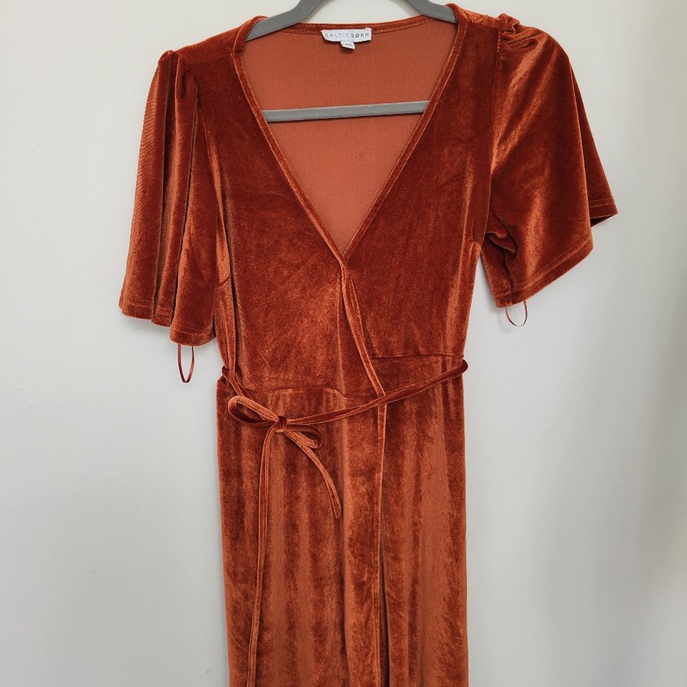Baltic Born Meghan Velvet Wrap Maxi Dress